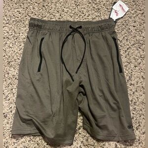 Gray athletic gym shorts